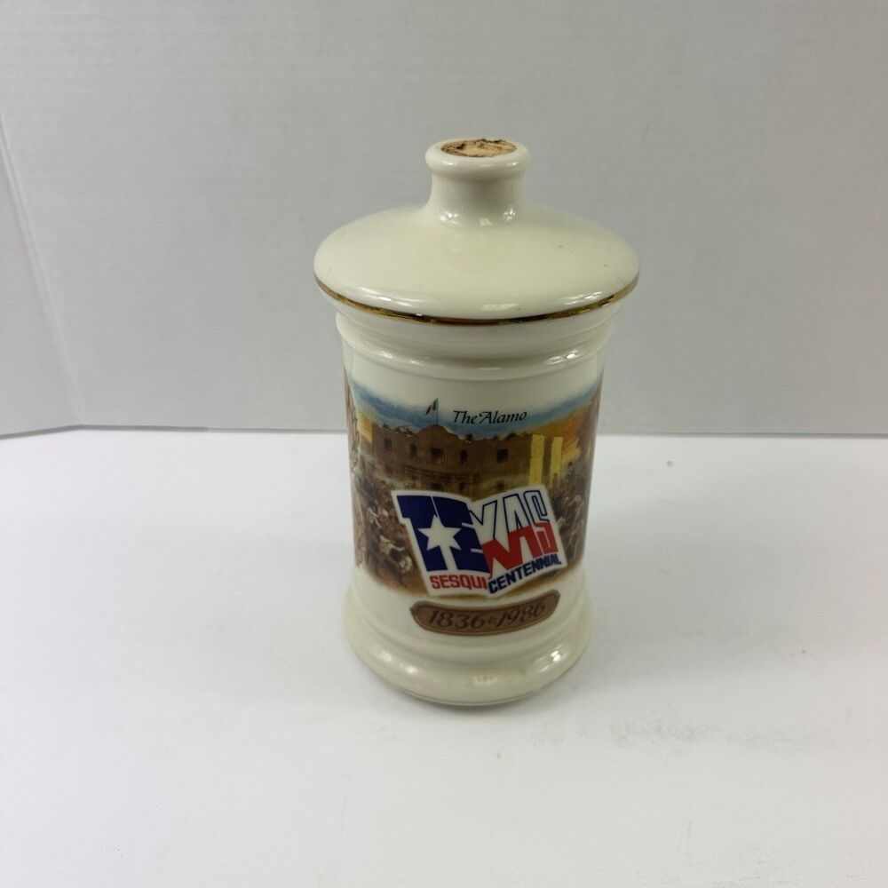 W.L Weller Vintage Texas Sesquicentennial Decanter The Alamo 1836 - 1986 Empty